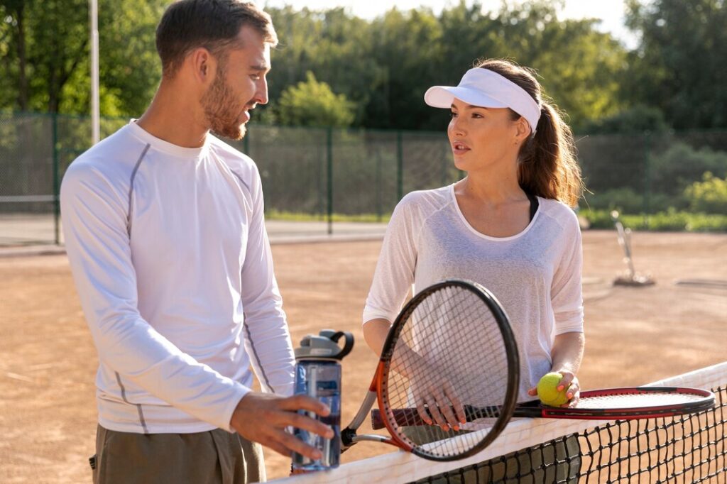 Clase en pareja sierra tenis